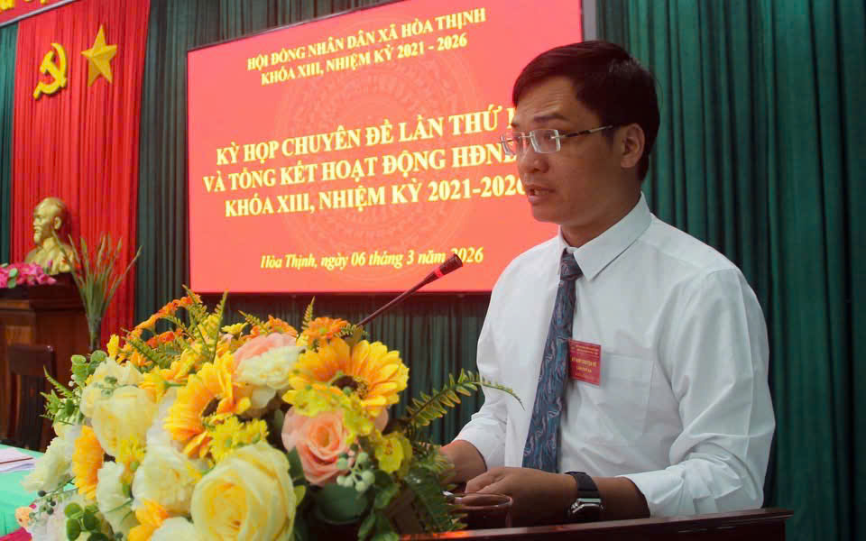 HĐND xã Hòa Thịnh tổ chức Kỳ họp chuyên đề và tổng kết nhiệm kỳ 2021-2026